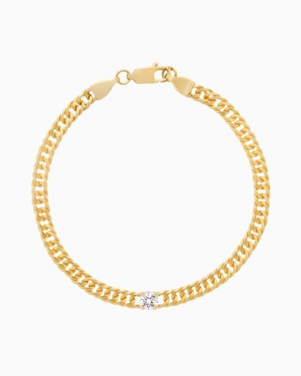 Diamond Curb Chain Bracelet