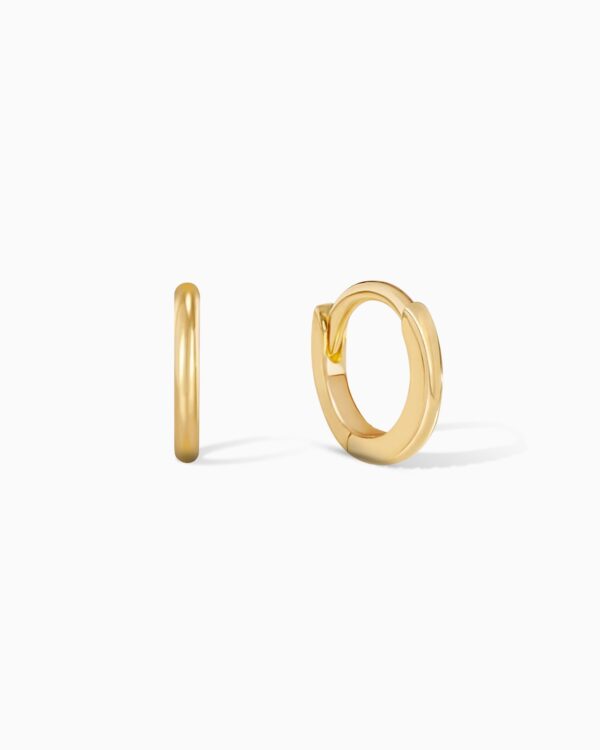Plain Gold Huggie Earrings